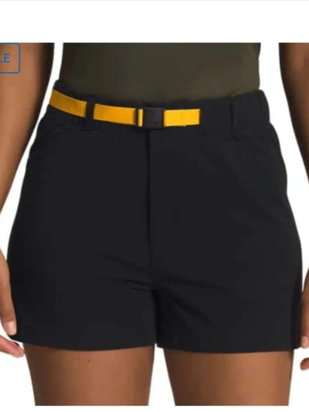 The North Face Women's Field Shorts Black w/ Yellow Belt Size 0